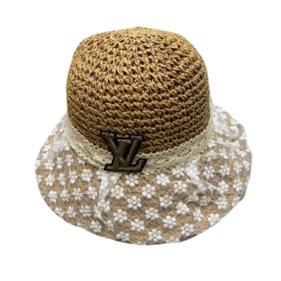 Louis Vuitton Damier Palm Tree Crochet Bucket Hat M7557M