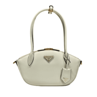 Prada White Small Leather Handbag 1BA427VMVM2AIX