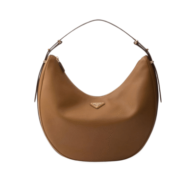 Prada Brown Arqué Large Leather Handbag 1BC2182CYSF03BHVOVO