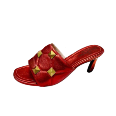 Valentino Red Garavani Roman Stud Leather Mules Slide Sandal