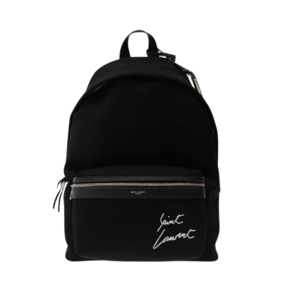 Saint Laurent Black Logo Printed Zip-Up Backpack 534968FAAVVFAAVV