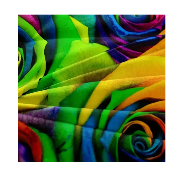 3-Piece Rainbow Navy Rose Floral Tie-Dye Bedding Set CE07804 - Image 4