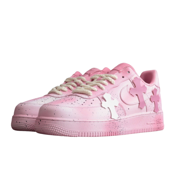 Chrome Hearts x Nike Air Force 1 Low Pink (Custom)(Unisex) - Image 3