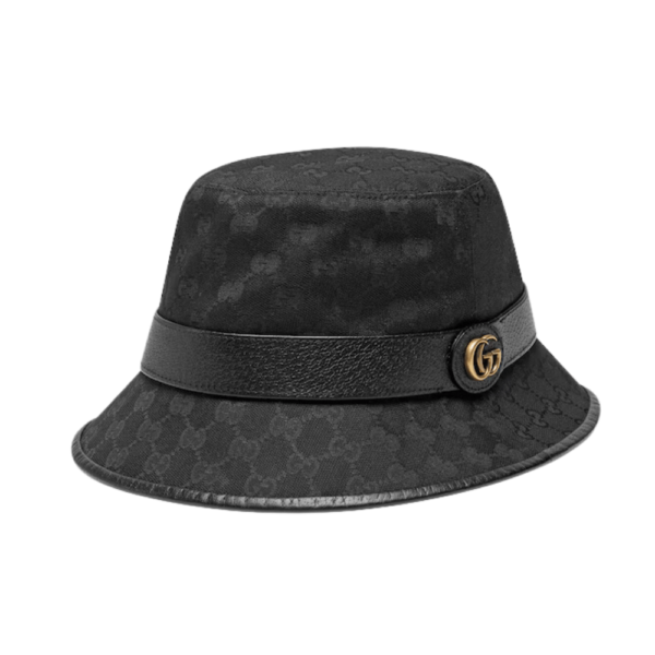 Gucci Black GG Canvas With Double G Bucket Hat 576587 4HG53 1060 - Image 2