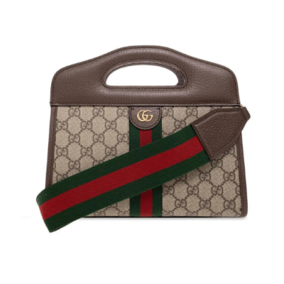Gucci Brown Ophidia GG Monogram Small Tote Handbag 69372496IWO