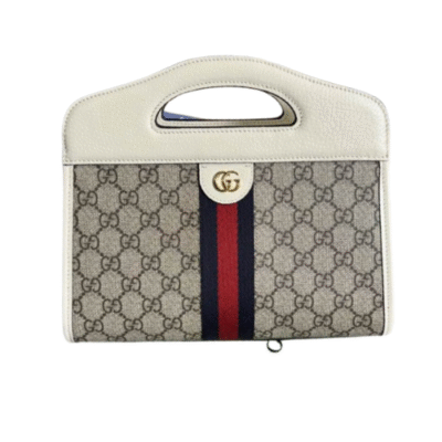 Gucci White Ophidia GG Monogram Small Tote Handbag 69372496IWO