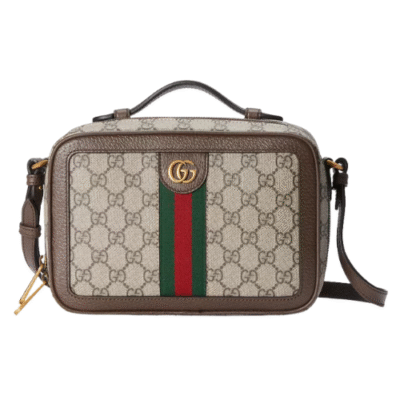 Men's Gucci Brown With Web Ophidia Small Crossbody Bag 739392 96IWT 8745