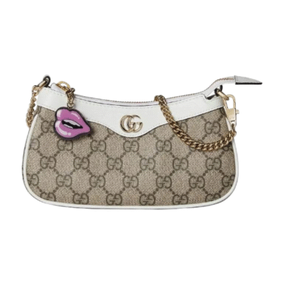 Gucci White GG With Charm Super Mini Shoulder Bag 784732 FADC0 9744
