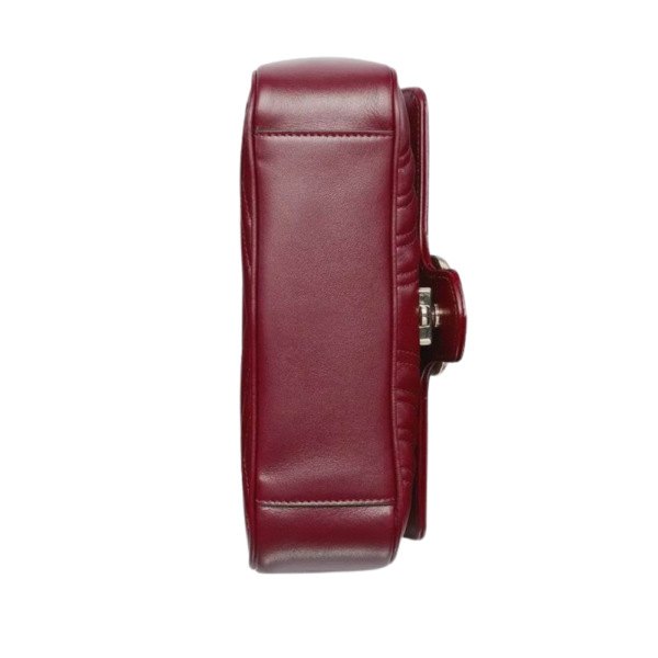 Gucci Red Leather GG Marmont Mini Shoulder Bag 446744 AADPJ 6207 - Image 7