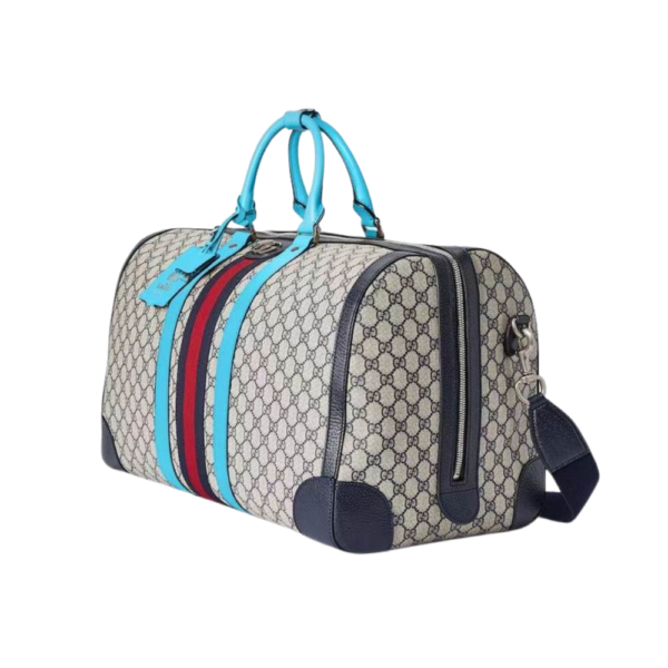 Gucci Beige And Blue GG Savoy Large Duffle Bag 724612 FADEF 9749 - Image 2