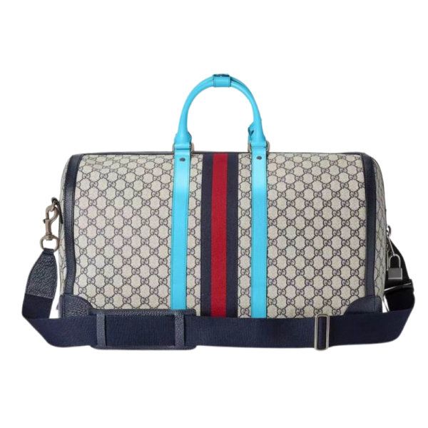 Gucci Beige And Blue GG Savoy Large Duffle Bag 724612 FADEF 9749 - Image 3