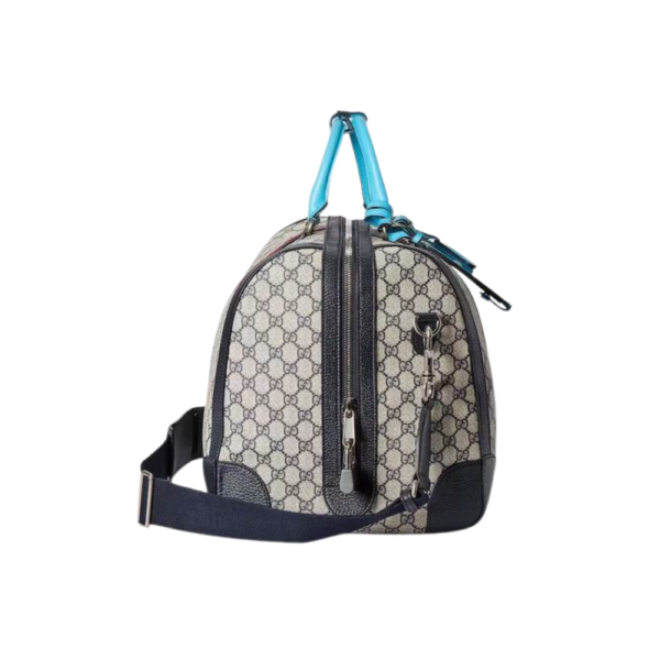 Gucci Beige And Blue GG Savoy Large Duffle Bag 724612 FADEF 9749 - Image 5