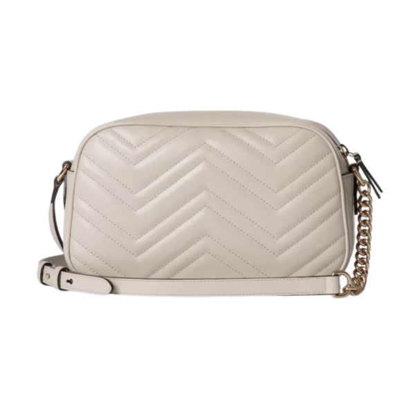 Gucci Ivory Matelassé Chevron Leather GG Marmont Small Shoulder Bag 798715 AADPJ 1712 - Image 3