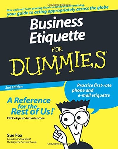 Business Etiquette For Dummies 2nd Edition
