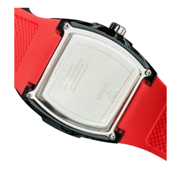 Guess Red Black Multi-Function Buckle Strap Watch GW0203G4 - Image 5