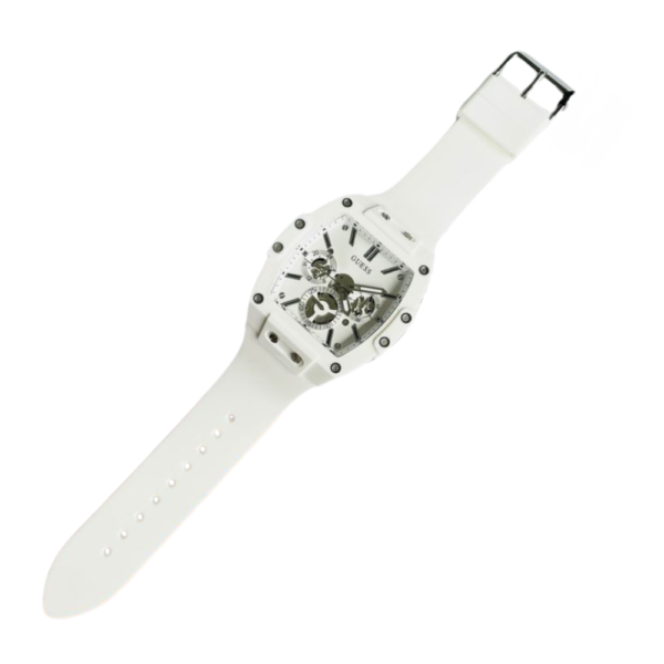 Guess White Multi-Function Buckle Strap Watch GW0203G2 - Image 4