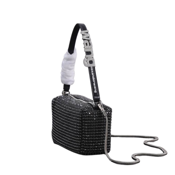 Alexander Wang Black heiress Pouch Crystal Mesh 071901 - Image 2