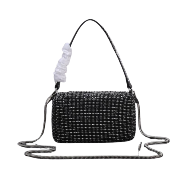 Alexander Wang Black heiress Pouch Crystal Mesh 071901