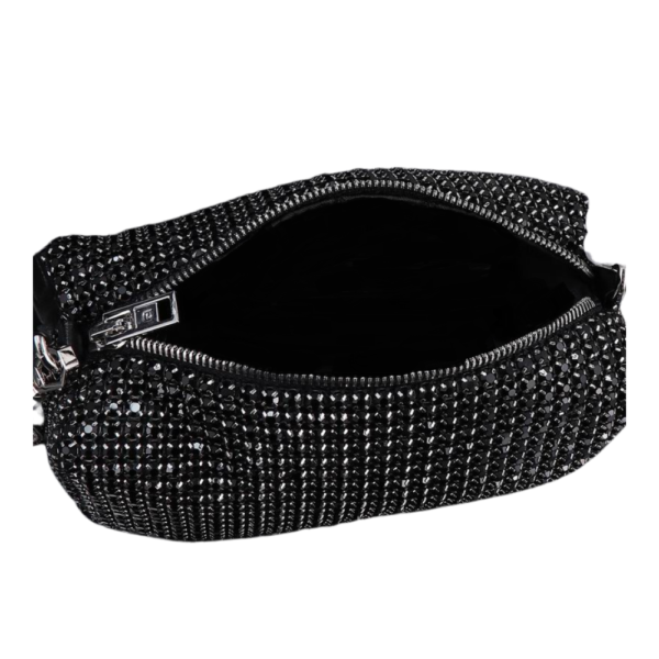 Alexander Wang Black heiress Pouch Crystal Mesh 071901 - Image 6