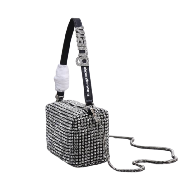 Alexander Wang White Heiress Pouch Crystal Mesh 2019P0813J100 - Image 2