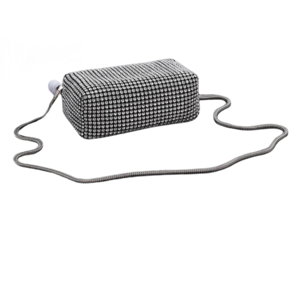 Alexander Wang White Heiress Pouch Crystal Mesh 2019P0813J100 - Image 3