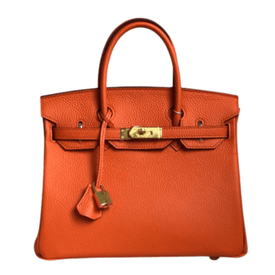 Orange Hermès Birkin 30-35 Togo Leather with Gold Hardware