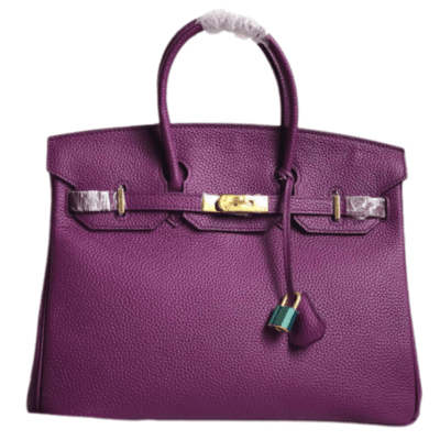 Purple Hermès Birkin 30-35 Togo Leather with Gold Hardware