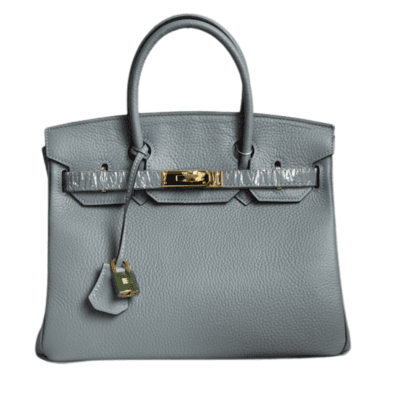 Silver Hermès Birkin 30-35 Togo Leather with Gold Hardware