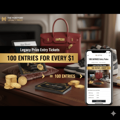 Legacy Prize Entry Tickets: 100 Entries for Every $1