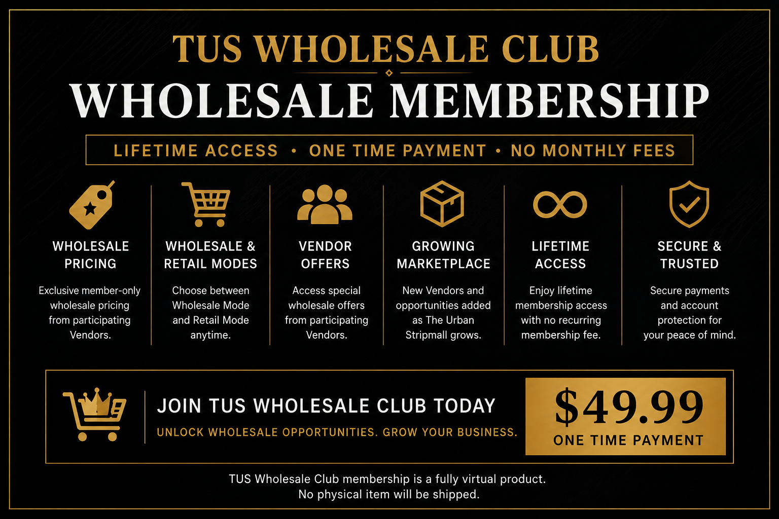 TUS Wholesale Club — Lifetime Membership - Image 2