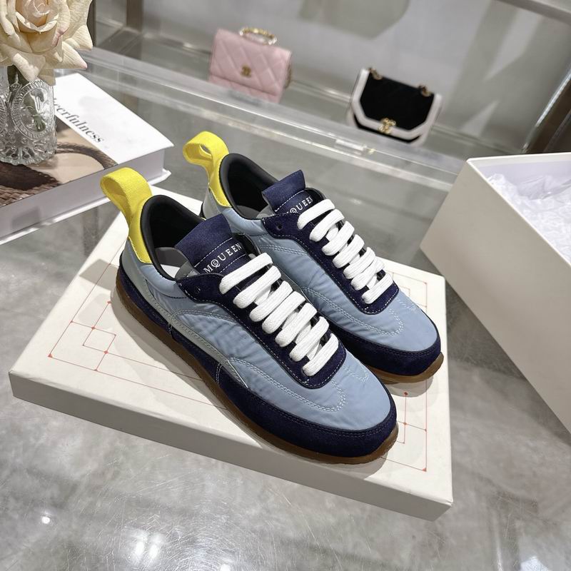 Alexander McQueen Denim Blue EC1 Panelled Low-Top Sneakers 3051022