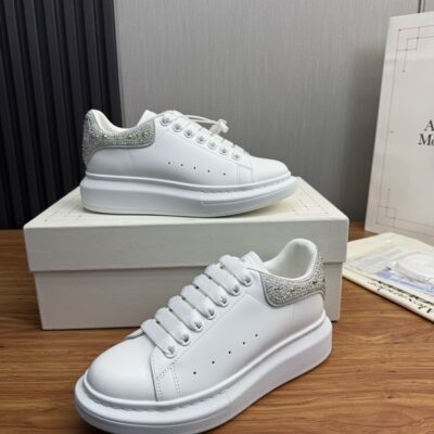 Alexander McQueen White Oversized With Crystal Sneakers 3050995