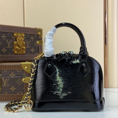 Louis Vuitton Black Alma BB Handbag K00015