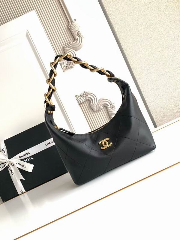 Chanel Black 25K Hobo Bag AS5837