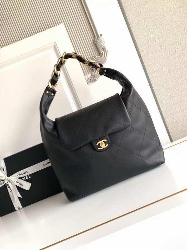 Chanel Black Maxi Hobo Bag AS5838