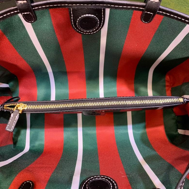 Gucci Beige-Ebony GG Emblem Tote Shoulder Bag 1889176 - Image 7