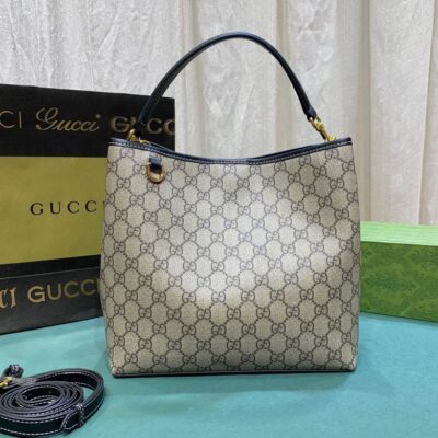 Gucci Beige Emblem Medium Bucket Crossbody Bag 1907021