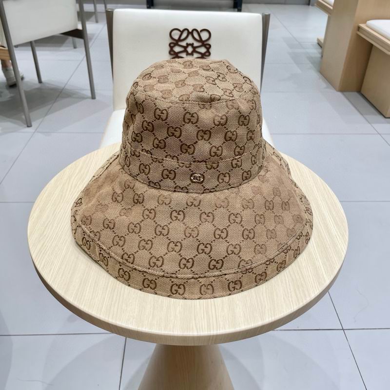 Gucci Beige GG Wide-Brim Hat 4115466