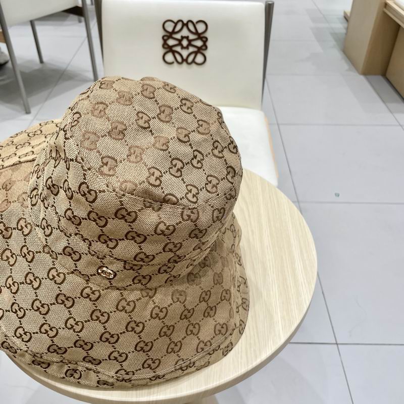 Gucci Beige GG Wide-Brim Hat 4115466 - Image 2