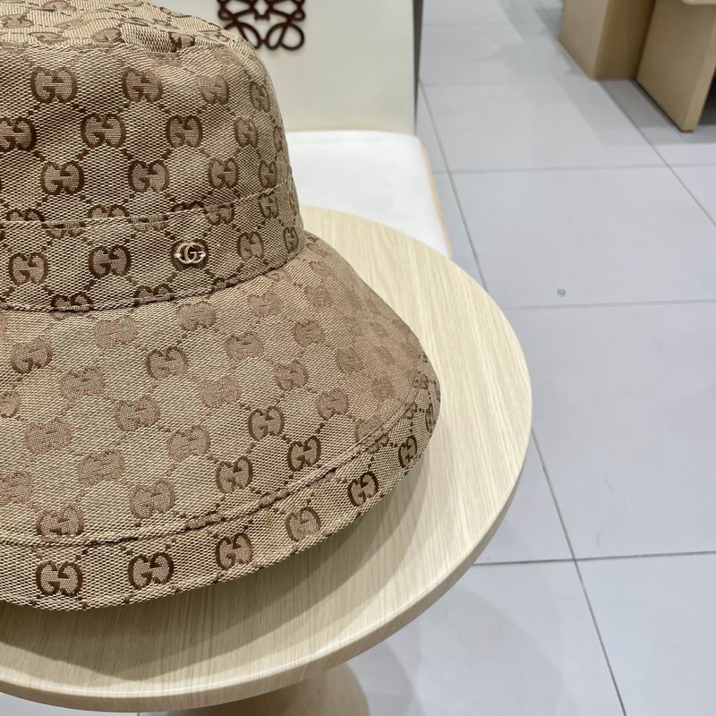 Gucci Beige GG Wide-Brim Hat 4115466 - Image 3