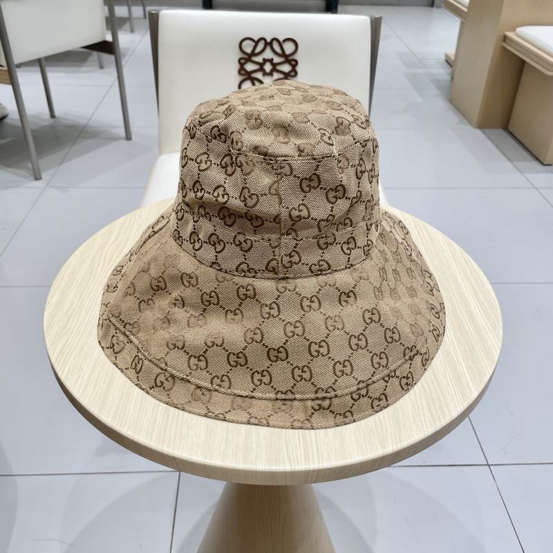 Gucci Beige GG Wide-Brim Hat 4115466 - Image 4