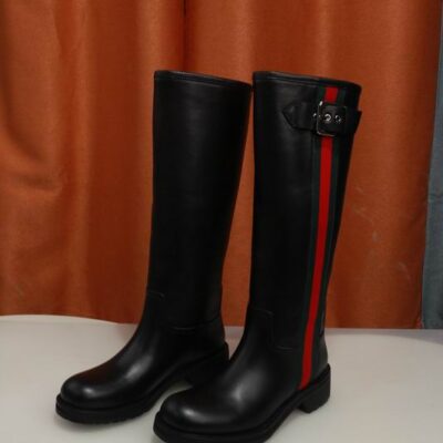 Gucci Black Biker 3096005 Knee-High Boots MNS0912