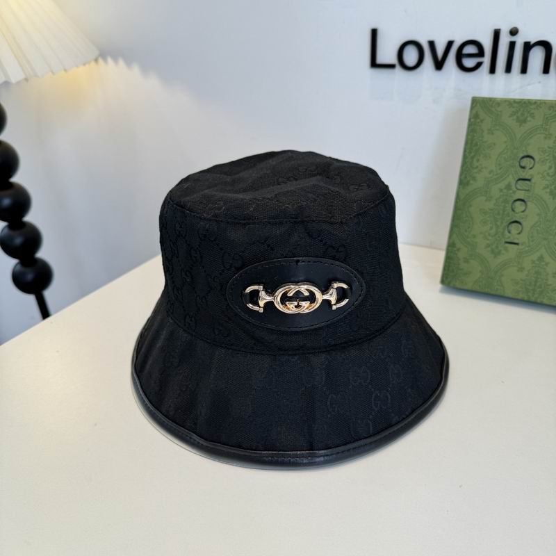 Gucci Black GG Double Chain Bucket Hat 3916867 - Image 2