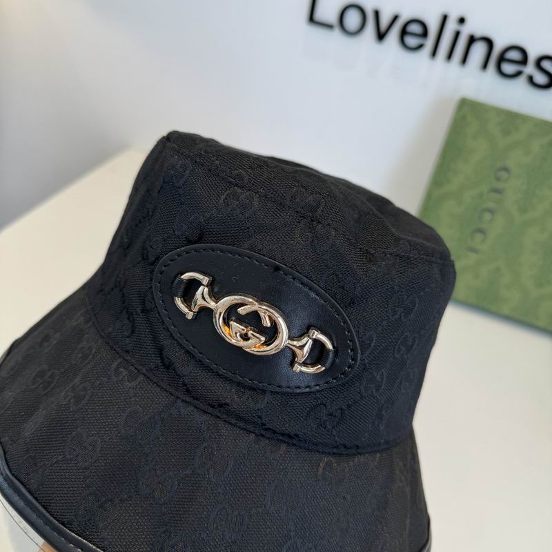 Gucci Black GG Double Chain Bucket Hat 3916867 - Image 3
