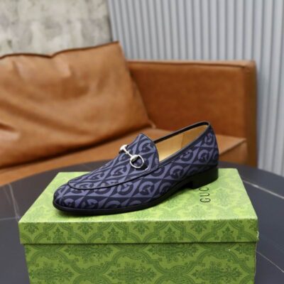 Gucci Navy Slate Blue Horsebit 2756231 Loafers HNQ1257