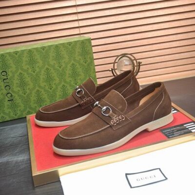 Gucci Auratium Olive Green Horsebit 2746109 Loafers HNQ1167