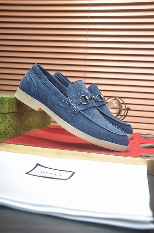 Gucci Vibrant Blue Suede Horsebit 2746118 Loafers HNQ1168 - Image 2