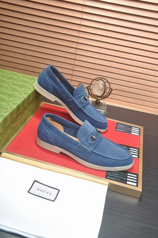 Gucci Vibrant Blue Suede Horsebit 2746118 Loafers HNQ1168 - Image 3