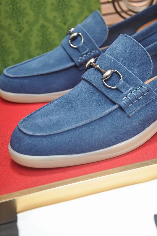 Gucci Vibrant Blue Suede Horsebit 2746118 Loafers HNQ1168 - Image 5