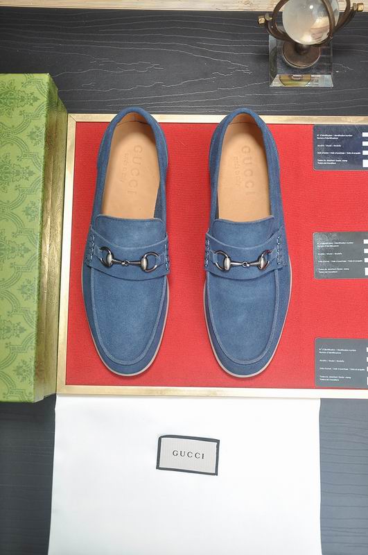 Gucci Vibrant Blue Suede Horsebit 2746118 Loafers HNQ1168 - Image 6